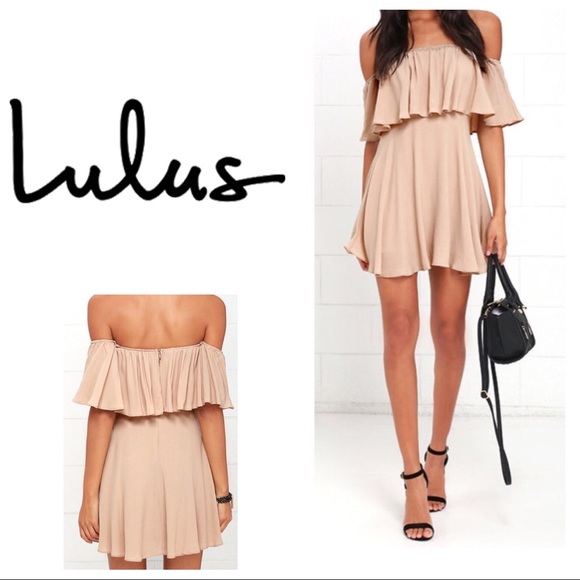 Lulus Dresses & Skirts - LULU’S YOUNG AND IN LOVE OFF-THE-SHOULDER DRESS